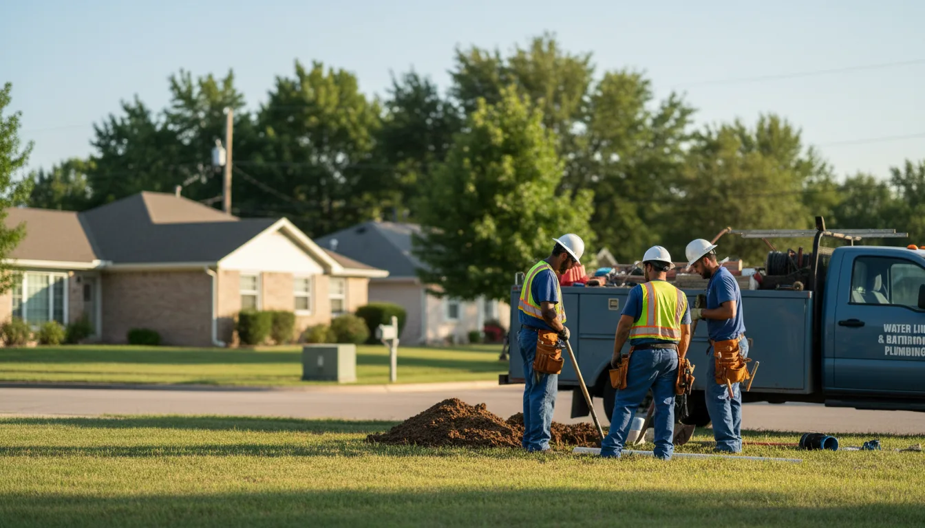 Residential water line and bathroom plumbing service in Mattoon, IL